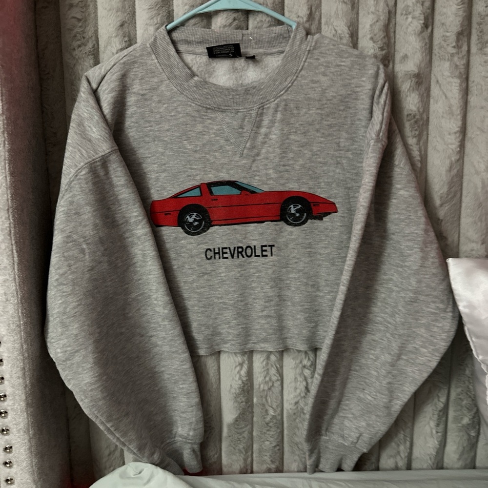 grey cropped aero sweatshirt